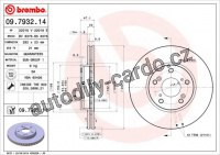 Brzdový kotouč BREMBO 09.7932.14