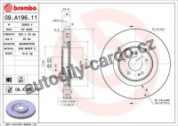 Brzdový kotouč BREMBO 09.A196.11