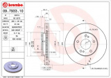 Brzdový kotouč BREMBO 09.7933.10 - NISSAN