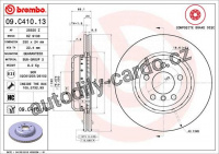 Brzdový kotouč BREMBO 09.C410.13 - BMW