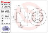 Brzdový kotouč BREMBO 08.8302.10 - BMW