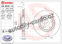 Brzdový kotouč BREMBO 09.B046.11 - TOYOTA