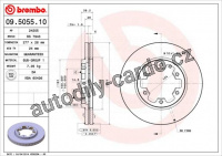 Brzdový kotouč BREMBO 09.5055.10 - FORD, NISSAN