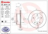 Brzdový kotouč BREMBO 09.9618.24 - MERCEDES-BENZ
