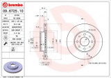 Brzdový kotouč BREMBO 09.6725.10 - FIAT
