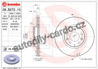 Brzdový kotouč BREMBO 09.B272.10 - MAZDA