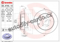 Brzdový kotouč BREMBO 08.A755.11