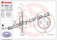 Brzdový kotouč BREMBO 09.8655.21