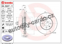 Brzdový kotouč BREMBO 09.D227.11