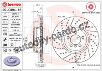 Brzdový kotouč BREMBO 09.C394.13 - BMW