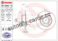 Brzdový kotouč BREMBO 08.9083.11