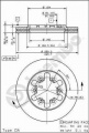 Brzdový kotouč BREMBO 09.5014.10 - NISSAN