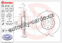 Brzdový kotouč BREMBO 09.9145.11