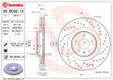 Brzdový kotouč BREMBO 09.B039.1X - AUDI