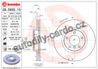 Brzdový kotouč BREMBO 09.5935.10 - BMW