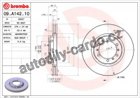 Brzdový kotouč BREMBO 09.A142.10