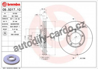 Brzdový kotouč BREMBO 09.5017.10 - TOYOTA, VW