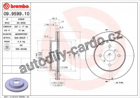 Brzdový kotouč BREMBO 09.9599.10 - SUZUKI