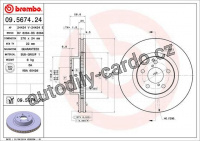 Brzdový kotouč BREMBO 09.5674.21