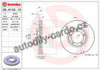 Brzdový kotouč BREMBO 09.A145.10