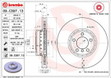 Brzdový kotouč BREMBO 09.C397.13 - BMW