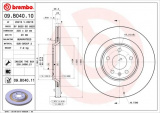 Brzdový kotouč BREMBO 09.B040.10 - AUDI