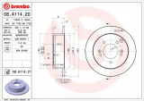 Brzdový kotouč BREMBO 08.A114.21