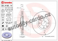 Brzdový kotouč BREMBO 09.A185.11