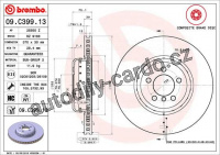 Brzdový kotouč BREMBO 09.C399.13 - BMW