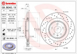 Brzdový kotouč BREMBO 09.B040.1X - AUDI