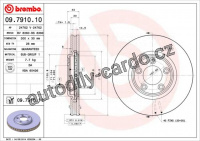 Brzdový kotouč BREMBO 09.7910.10 - JAGUAR