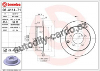 Brzdový kotouč BREMBO 08.A114.71