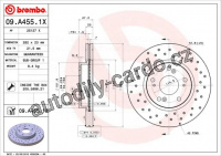 Brzdový kotouč BREMBO 09.A455.1X - HONDA