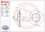 Brzdový kotouč BREMBO 09.5869.14 - MAZDA