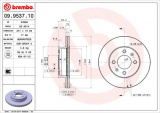 Brzdový kotouč BREMBO 09.9537.10 - HYUNDAI