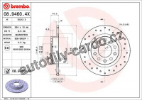 Brzdový kotouč BREMBO 08.9460.4X