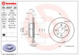 Brzdový kotouč BREMBO 09.9537.20 - HYUNDAI