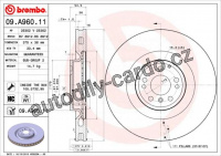 Brzdový kotouč BREMBO 09.A960.11 - MERCEDES-BENZ
