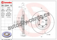 Brzdový kotouč BREMBO 09.C244.10 - ISUZU