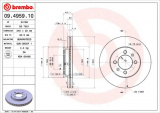 Brzdový kotouč BREMBO 09.4959.10 - AUSTIN, MG, ROVER