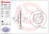 Brzdový kotouč BREMBO 09.9541.10 - HYUNDAI