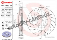 Brzdový kotouč BREMBO 09.A960.21 - MERCEDES-BENZ