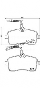 Sada brzdových destiček BREMBO P61077 - PEUGEOT