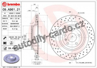 Brzdový kotouč BREMBO 09.A961.21 - MERCEDES-BENZ
