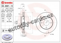 Brzdový kotouč BREMBO 09.9991.11