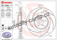 Brzdový kotouč BREMBO 09.C266.11 - LEXUS