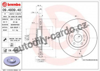 Brzdový kotouč BREMBO 09.4939.40