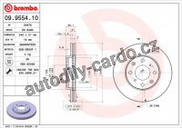 Brzdový kotouč BREMBO 09.9554.10 - HONDA