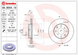 Brzdový kotouč BREMBO 09.9554.10 - HONDA