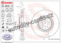Brzdový kotouč BREMBO 09.9848.11